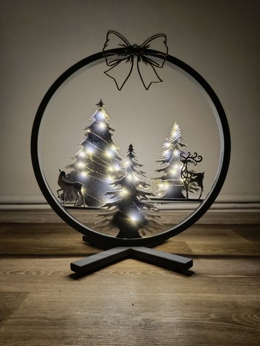 3D новорічна прикраса з металу частково розбірна в дім або у двір