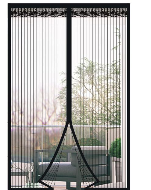 diker moskitiera magnetyczna na drzwi 110x210 cm czarna vv