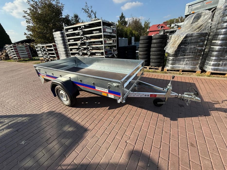 Niewiadów Przyczepa Niewiadów N426U 260x138x35cm 1 oś 750kg burty boczne 2mm Kraków MOTOMUS  Nowa przyczepa Niewiadów 260x138x35 750kg mocna Kraków Kłaj