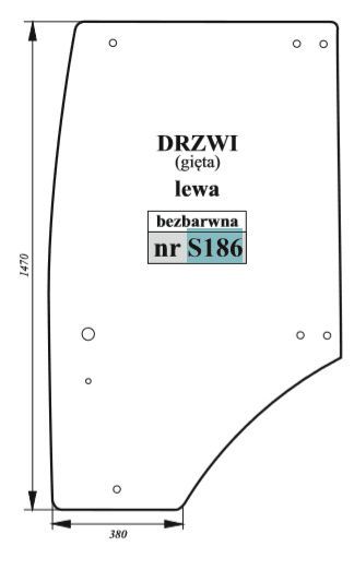 Szyba drzwi lewa/prawa pasuje do MTZ/Belarus/Pronar