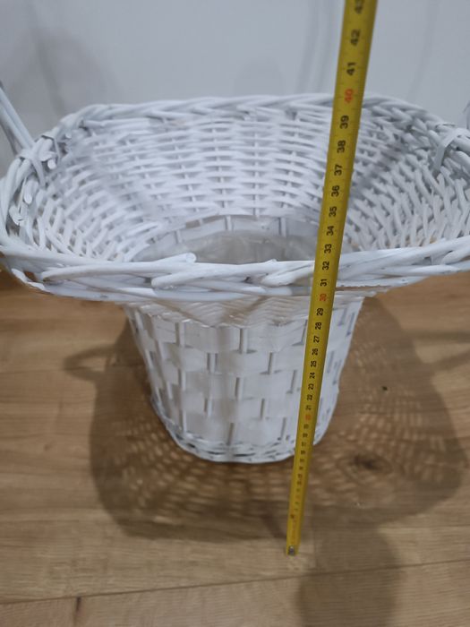 Kosze wiklinowe białe duże