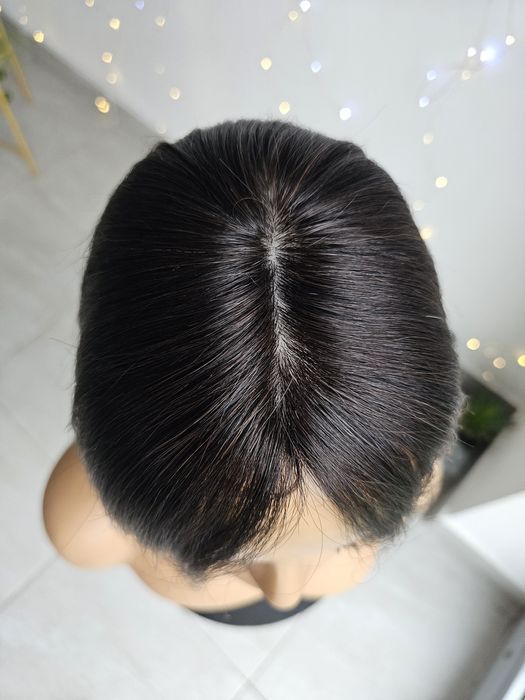 Tupet topper Mila II premium włosy naturalne w całości tkane ręcznie