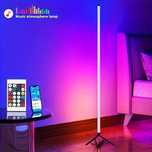 Lâmpada de chão LED inteligente, RGB Music com comando - corrente USB