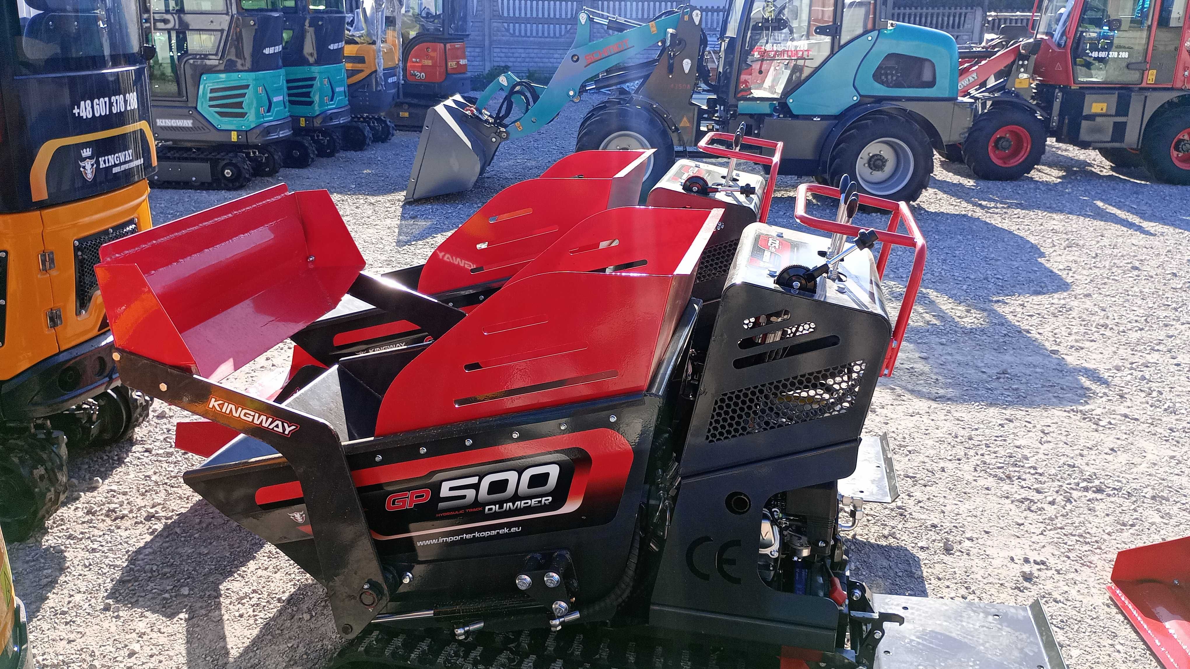 Gąsienicowa Taczka
spalinowa z ładowaczem
czołowym
GP500