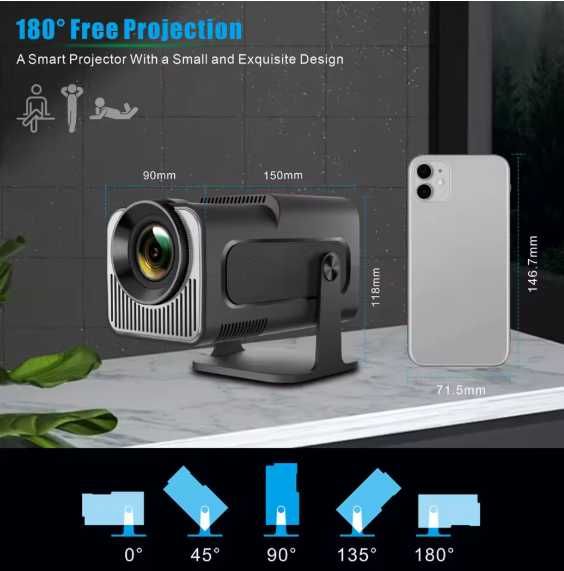 Magcubic Mini Projetor Portátil HY320 4K/WiFi 6/BT 5.0/Android 11