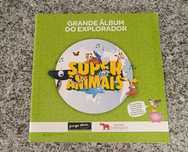 Caderneta Grande Álbum do Explorador Super Animais pingo doce Completa