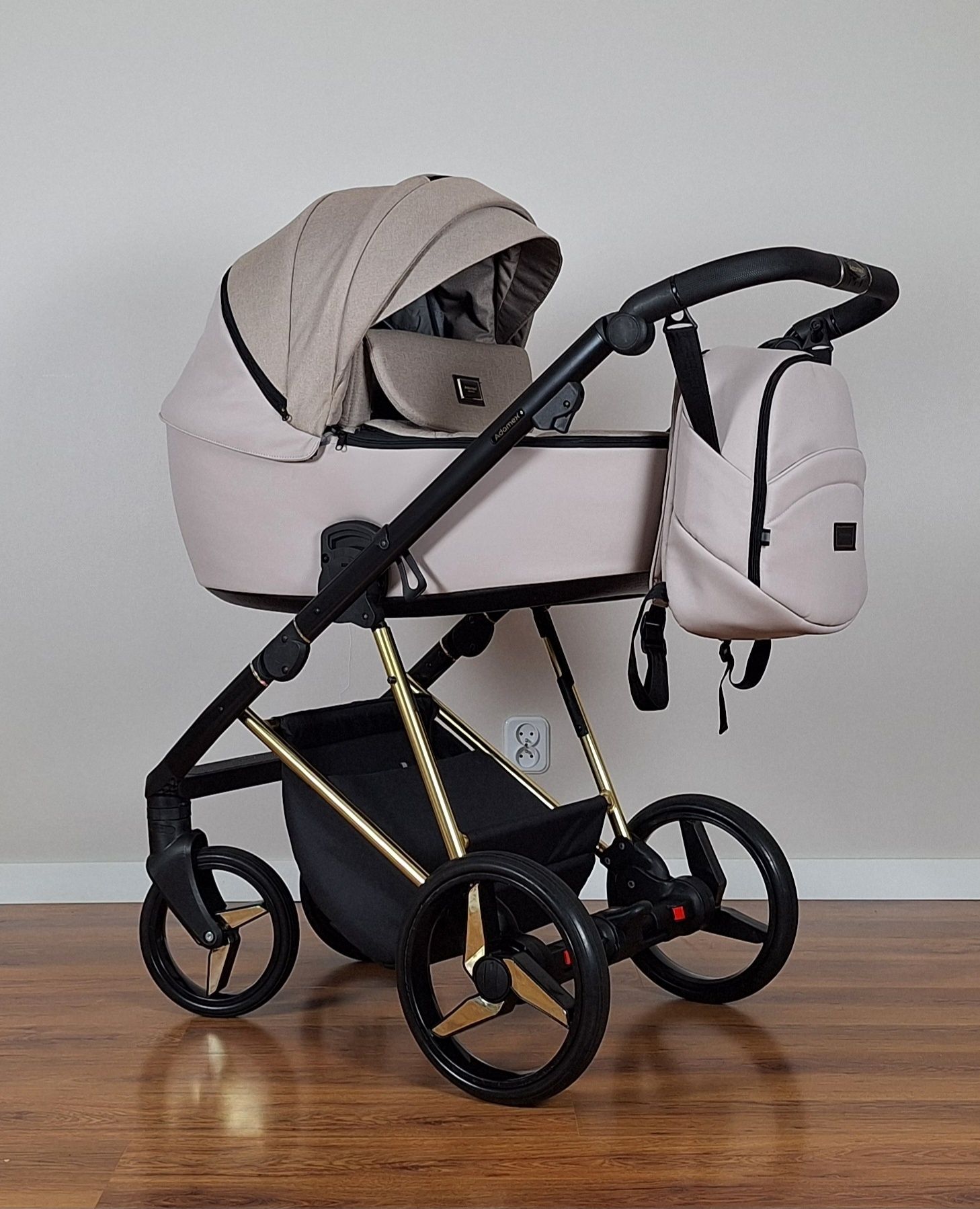 Wózek 4w1 Adamex Blanc Special Edition + fotelik i baza isofix