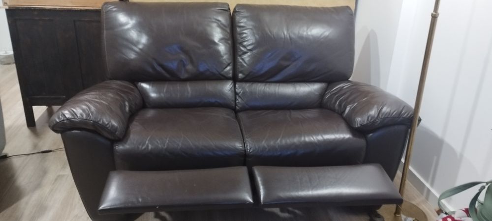 Sofá 2 lugares em pele Divani&Divani