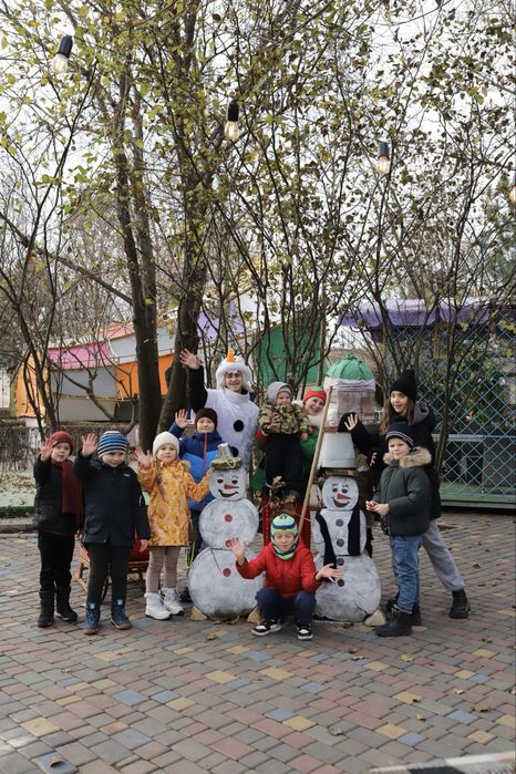 Снеговики декор из дерева уличный