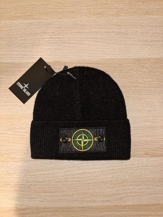 Stone island czarna czapka