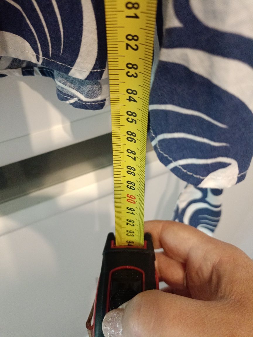 Sukienka koszulowa z falbanką wzór Boho r. XL Zara
