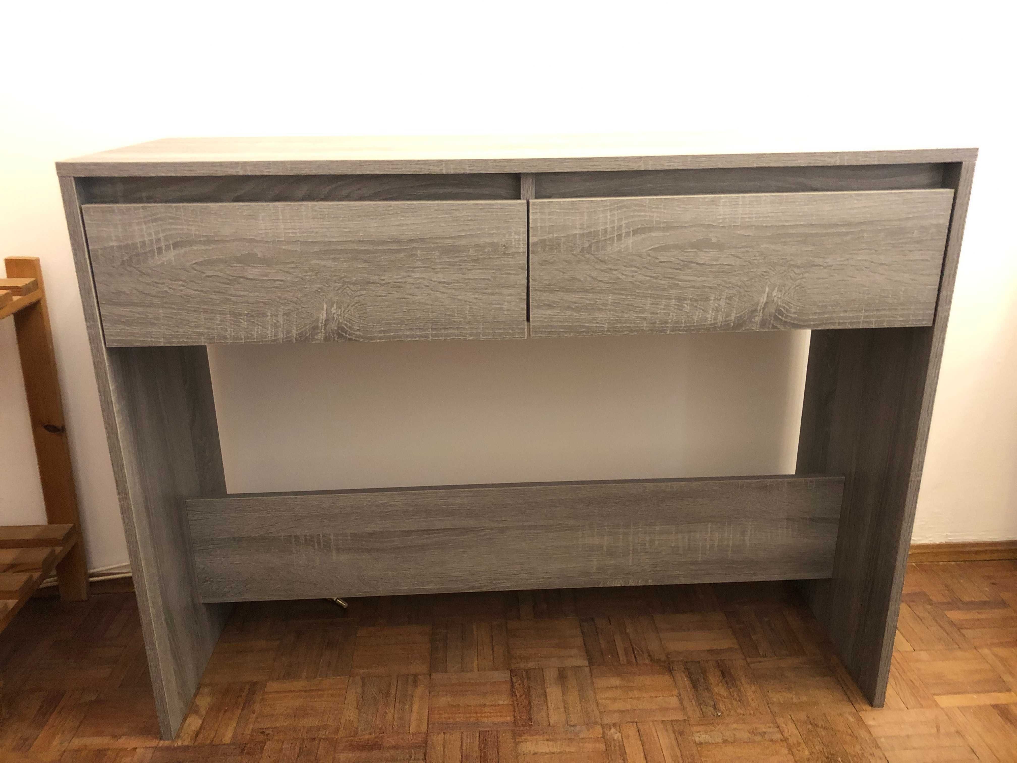 Mesa consola de entrada em madeira carvalho cinzenta