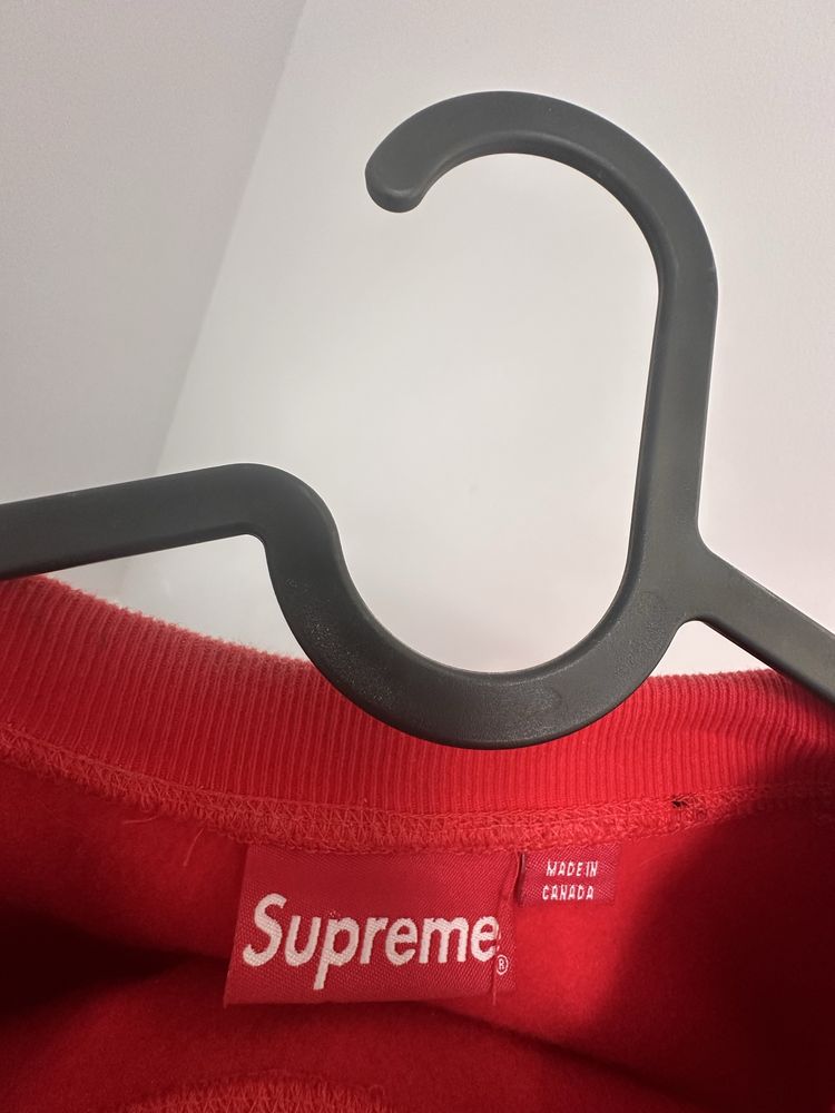 Supreme crewneck bluza czerwona red on red