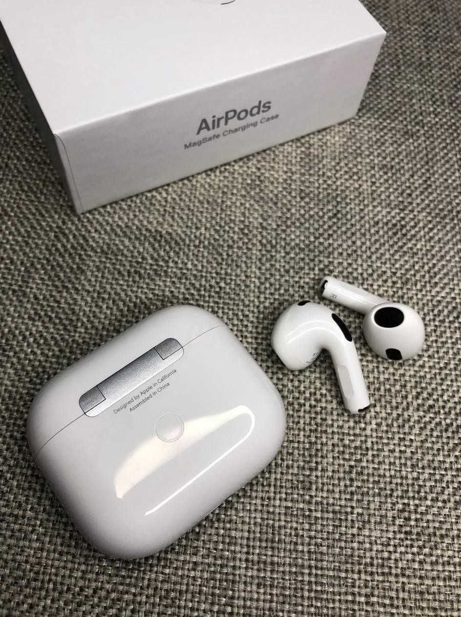 Apple AirPods 3 Оригінал 1 в 1. Чистий звук ЛЮКС + якісний мікрофон