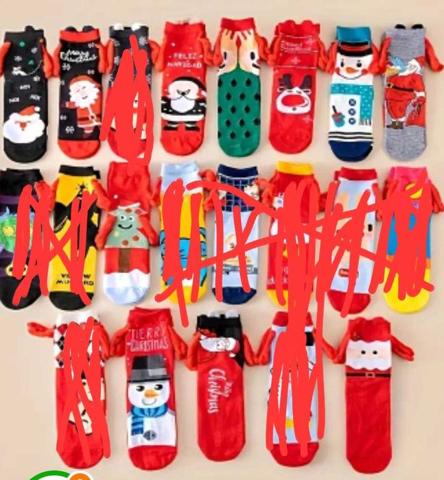 Skarpety świąteczne magnesy