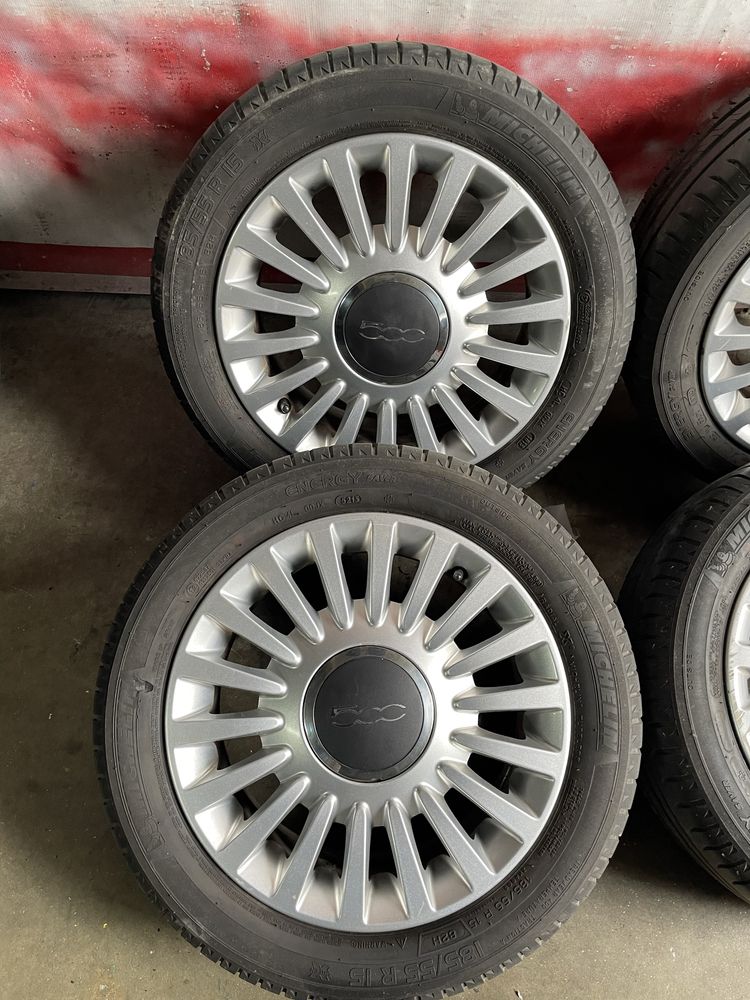 Jantes 15 Originais Fiat 500 Com pneus michelin impecaveis