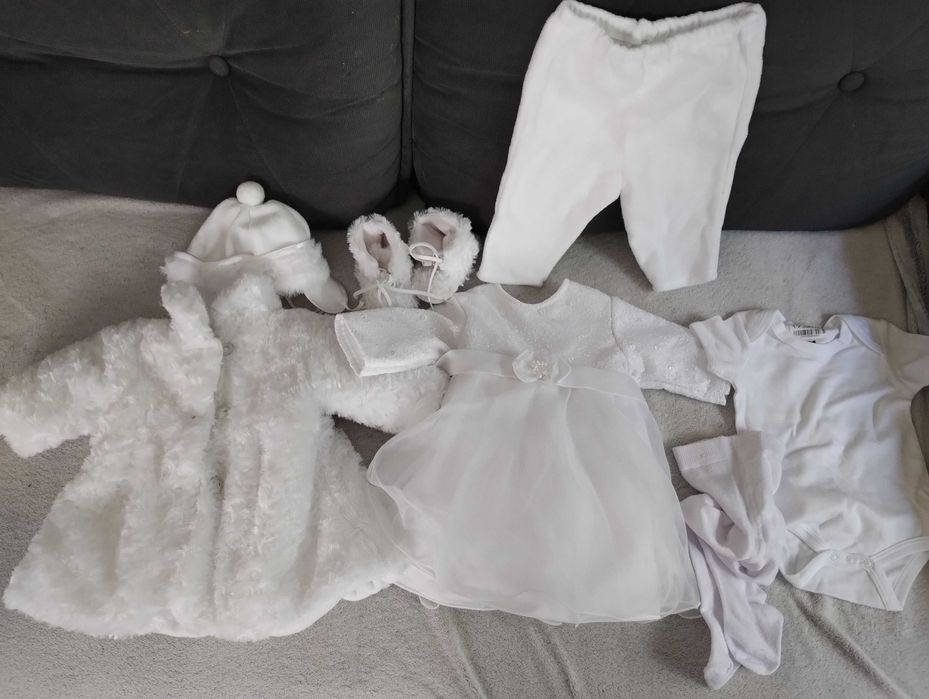 ubranko na chrzest dziewczynka rozmiar 68