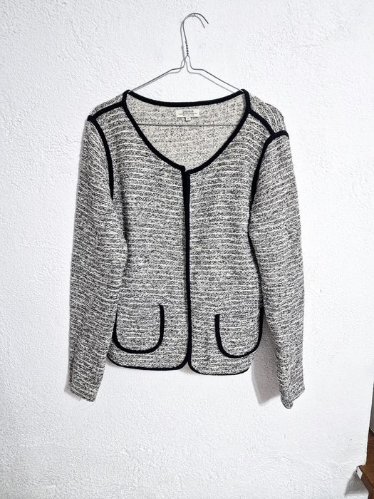 Elegancka narzutka sweter  kardigan damski żakiet marynarka papaya