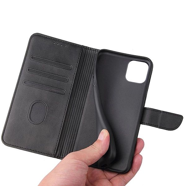 Etui Magnet Case Wallet portfel z klapką + Szkło Płaskie do iPhone 11
