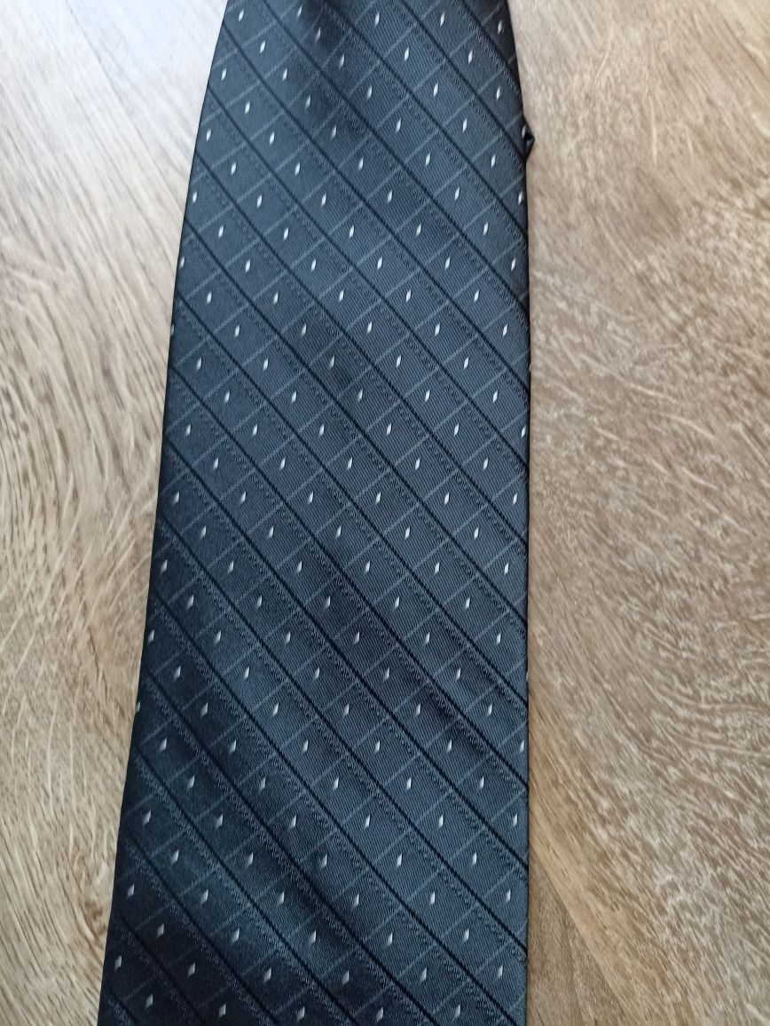 Krawat męski siwy