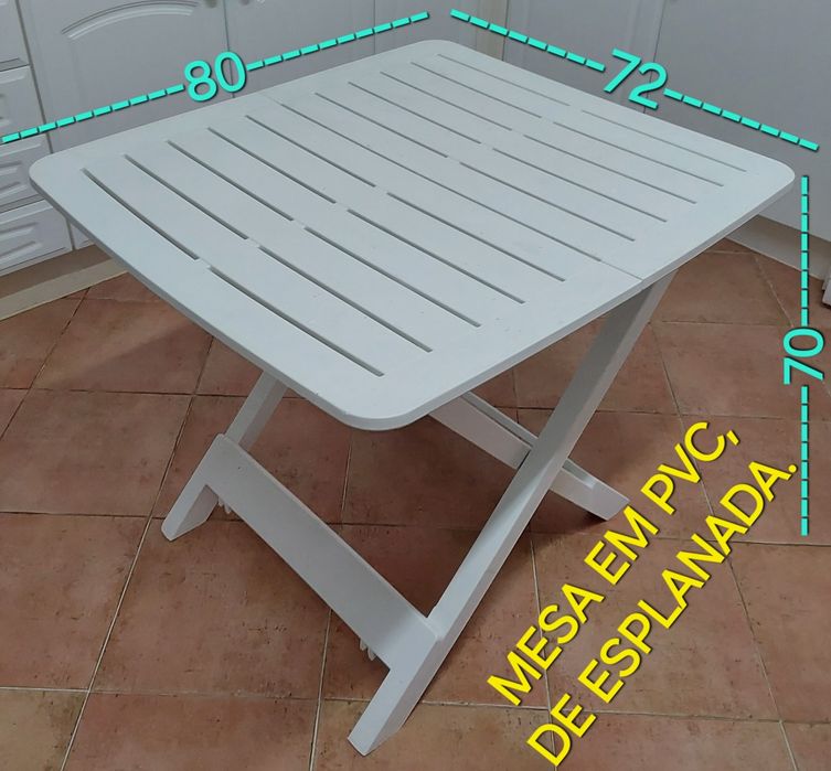MESA EM PVC MULTIUSOS. Casa,Viagens,Sala,Campismo,Terraço,Varanda.