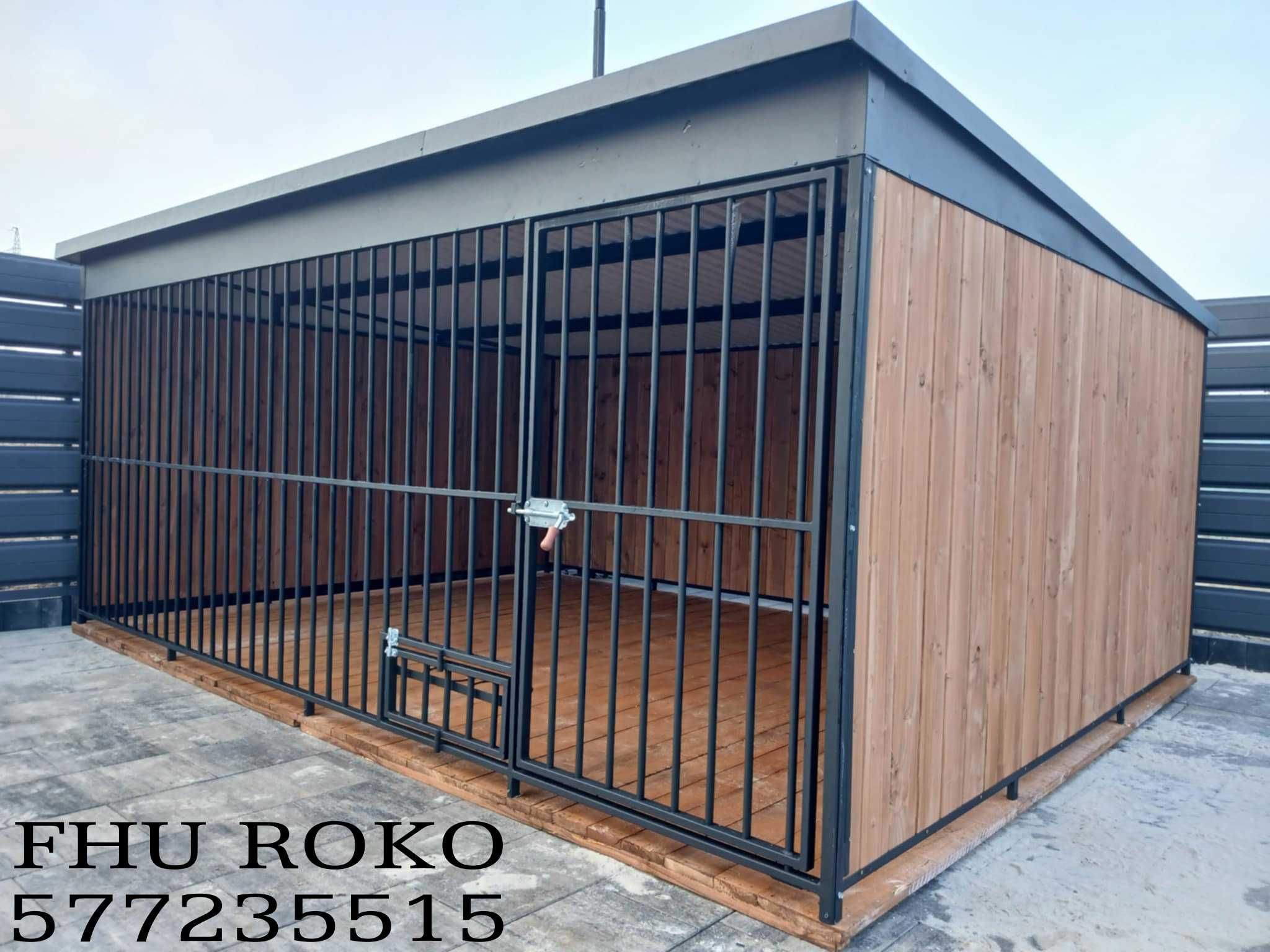 Kojec dla psa 4x3 z +okucia+podłoga drewniana premium kojce dla psów