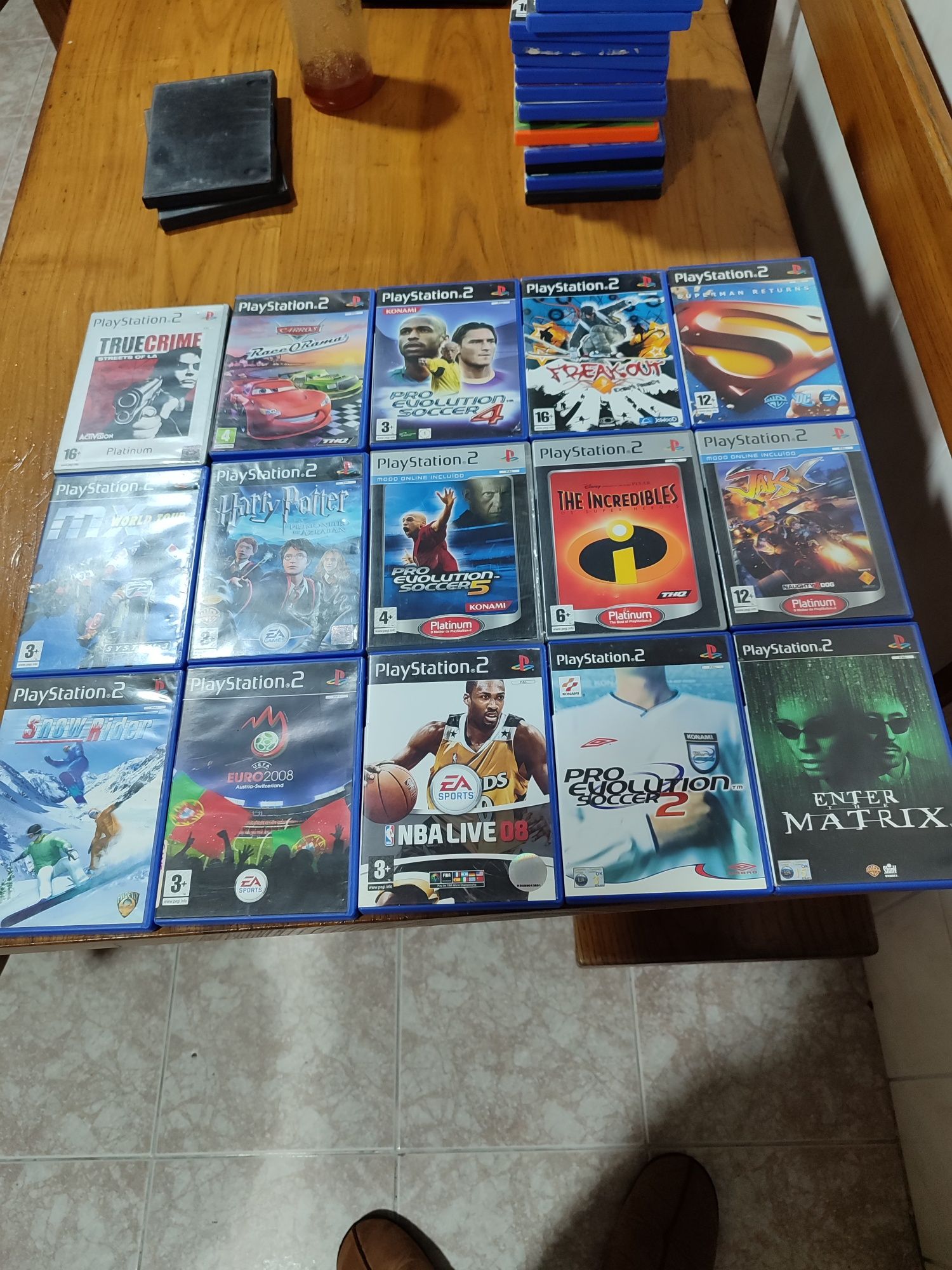 Jogos PS2 Jak x Burnout FIFA PES Hawks nba