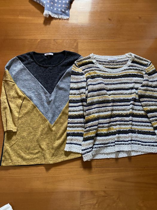 Conjunto 2 camisolas de malha tamanho S