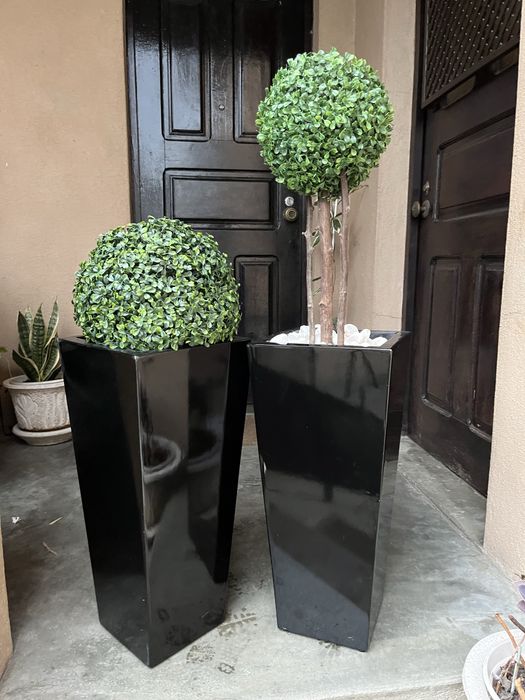 Vasos pretos lacados