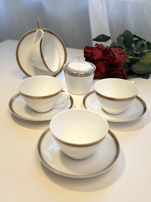 Rosenthal + Bavaria cервіз з золотом, чайні двійки, кавовий сервіз