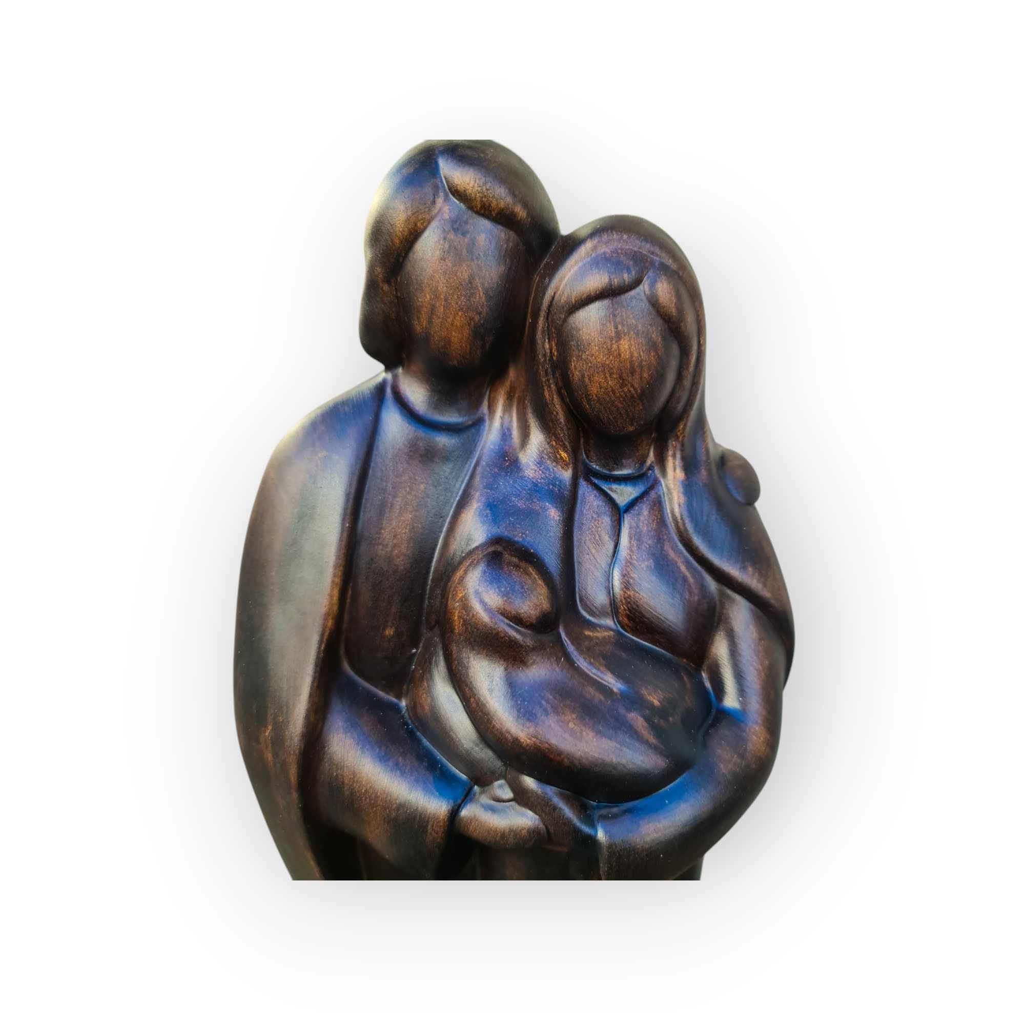 Estatueta Moderna Castanha Sagrada Família