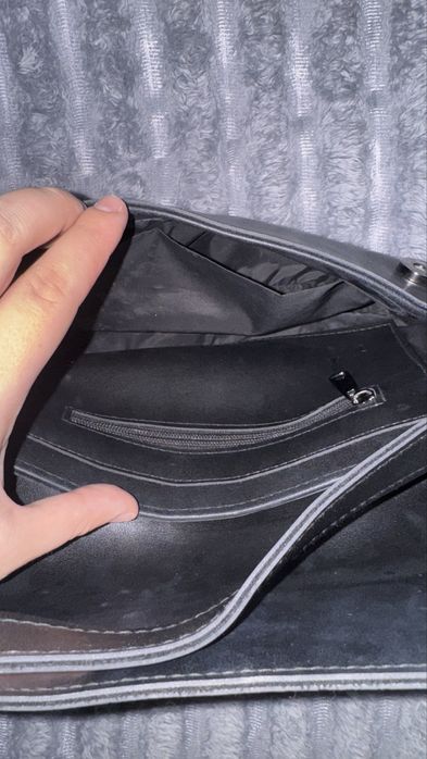 Сумка чорна,багет(штучна шкіра)