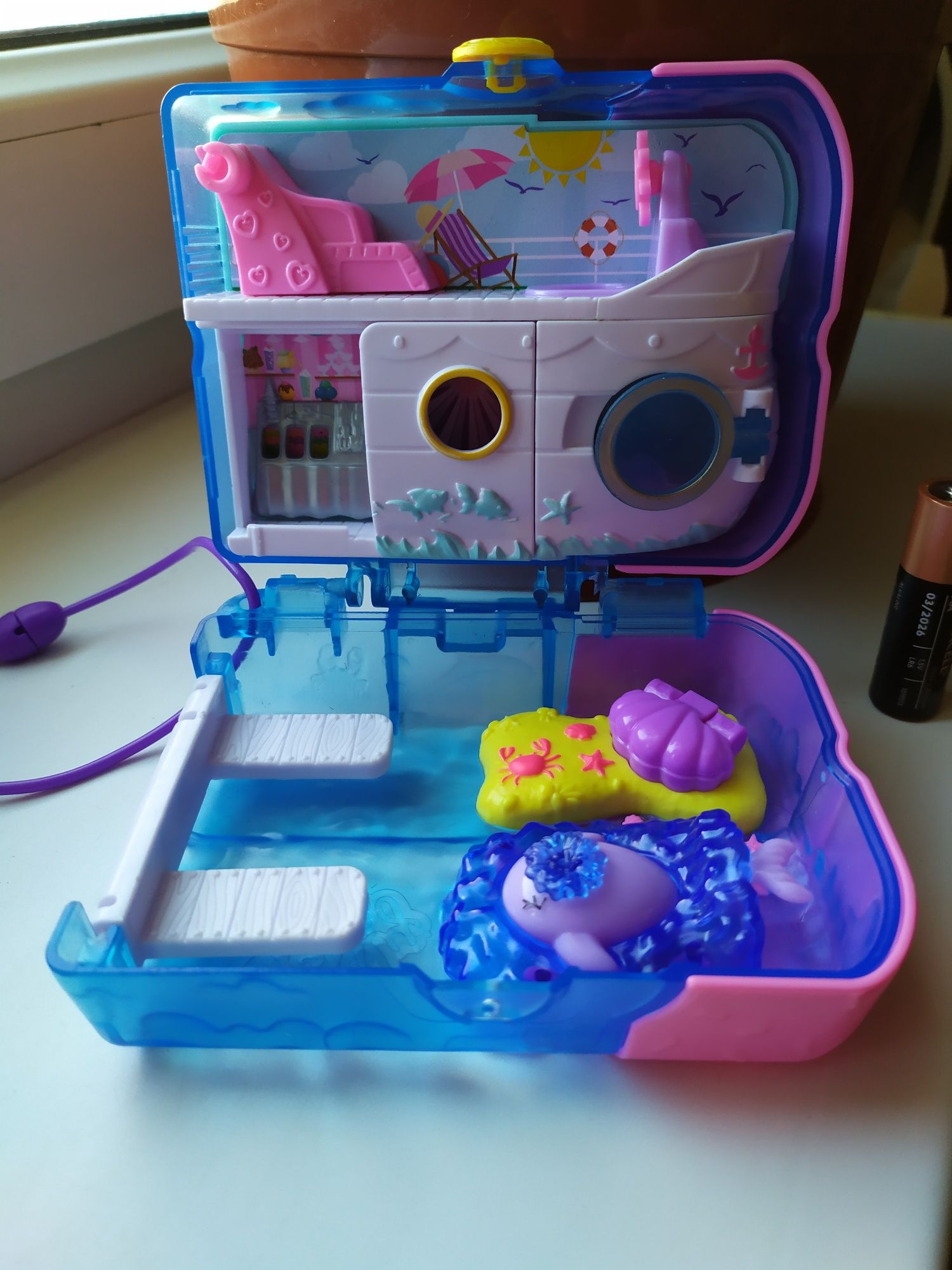 Polly pocket. Морозиво, яхта. Міні будинок.