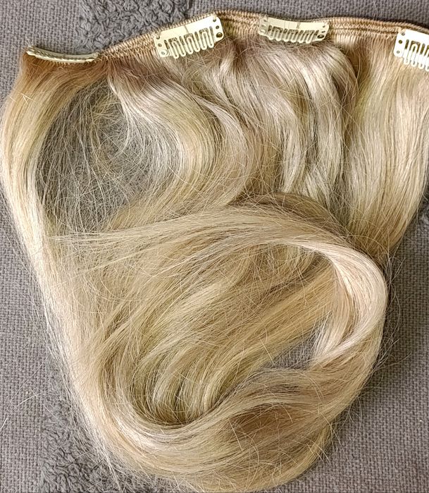 Треси з натурального волосся. Волосся на заколках.  Натуральне волосся