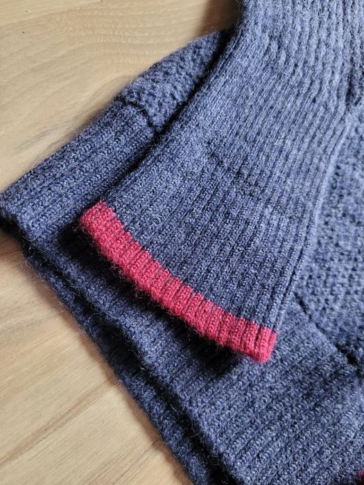 Sweter r L 100proc wełna golf zamek Heldre Insideout termiczny gruby