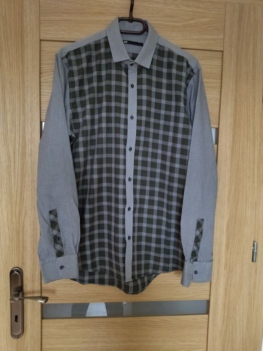 Koszula męska w kratkę  r. XL
