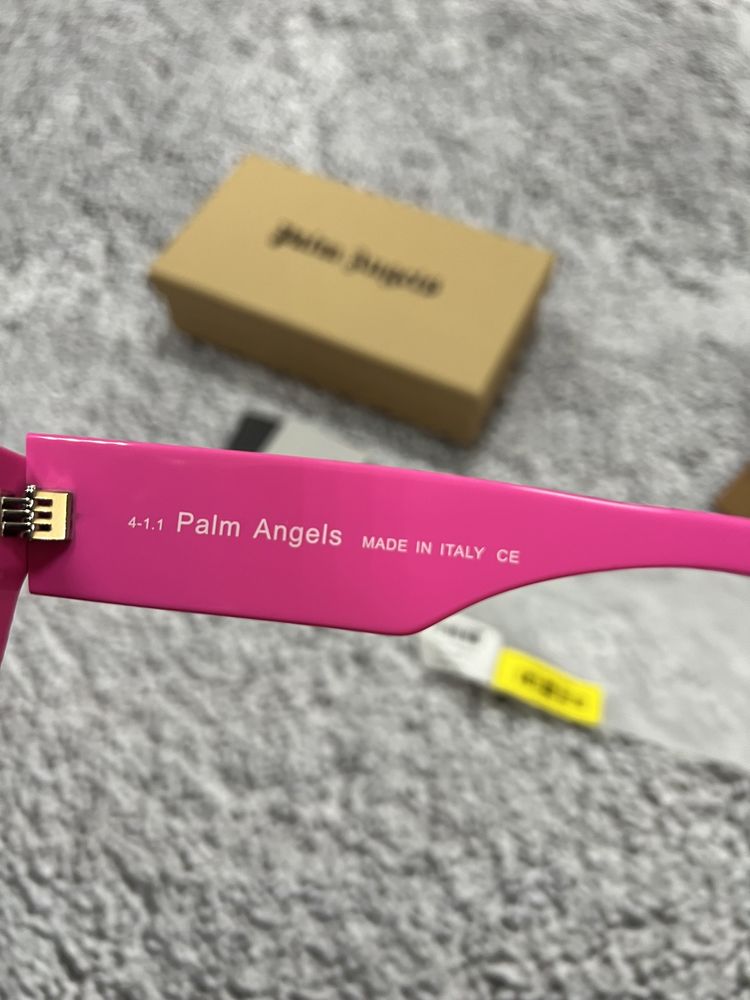 Очки Palm Angels Rectangle-Frame Sunglasses Pink (Off-White,Fog)