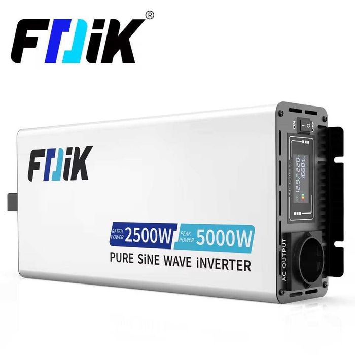 Мощный инвертор 5000 Вт FDIK 12V→220V с чистой синусоидой Гарантия