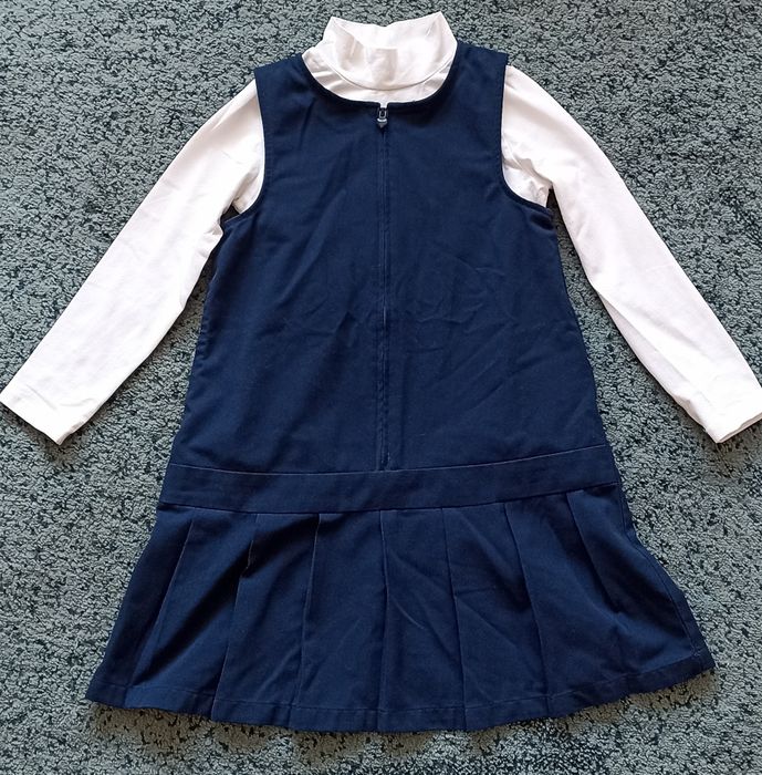 Комплект в школу сарафан гольф білий