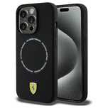 Etui Ferrari Printed Ring MagSafe na iPhone 15 Pro Max - czarne