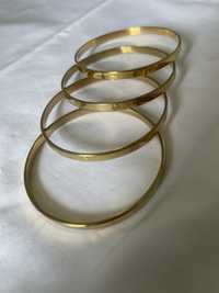 4 pulseiras douradas tipo “cartier” como novas