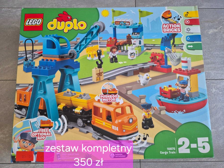 LEGO Duplo zestaw 10875 lokomotywa ciuchcia pociąg bardzo duży klocki
