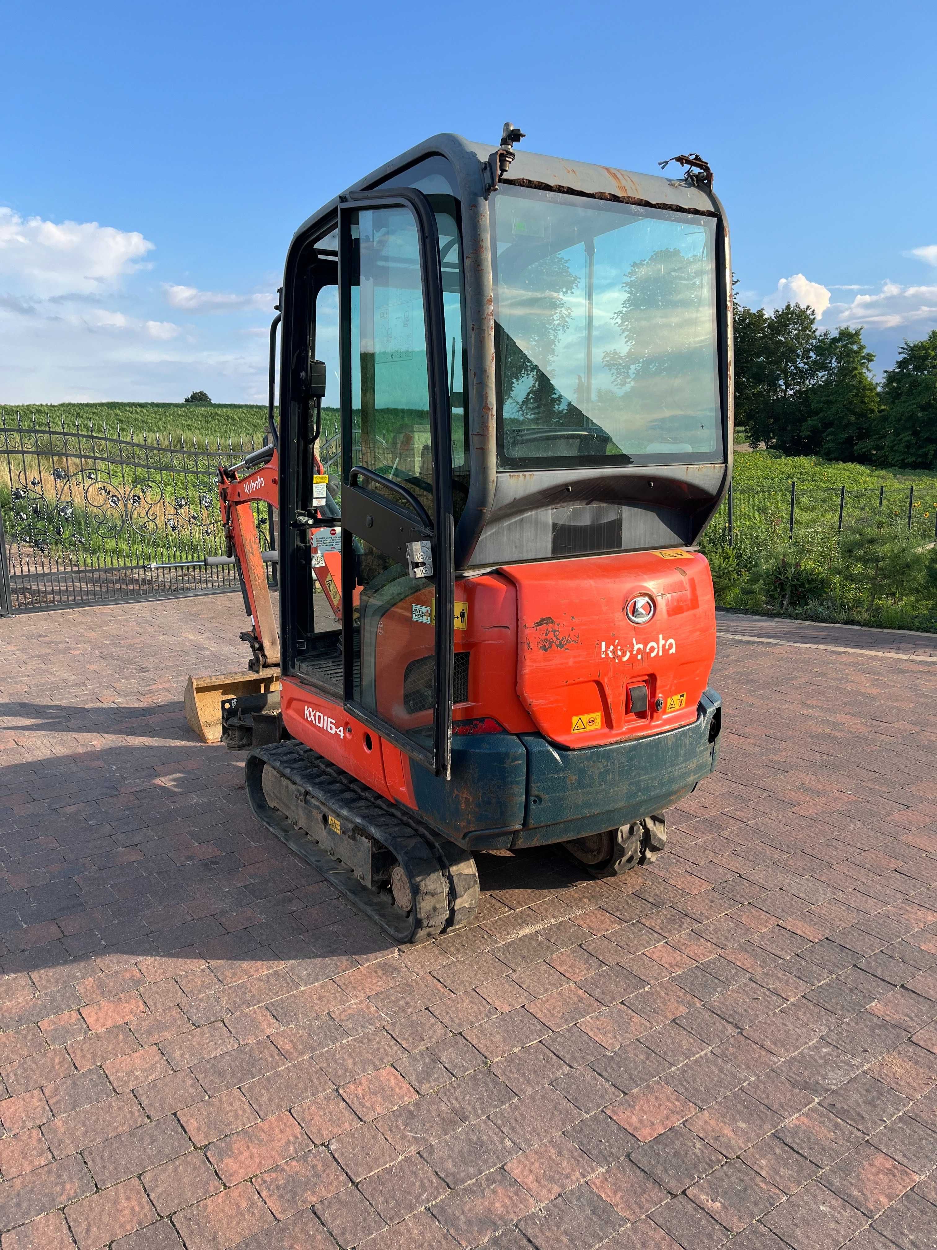 Minikoparka Kubota KX 16 4  Sprowadzona . 1730 mtg . Faktura Vat