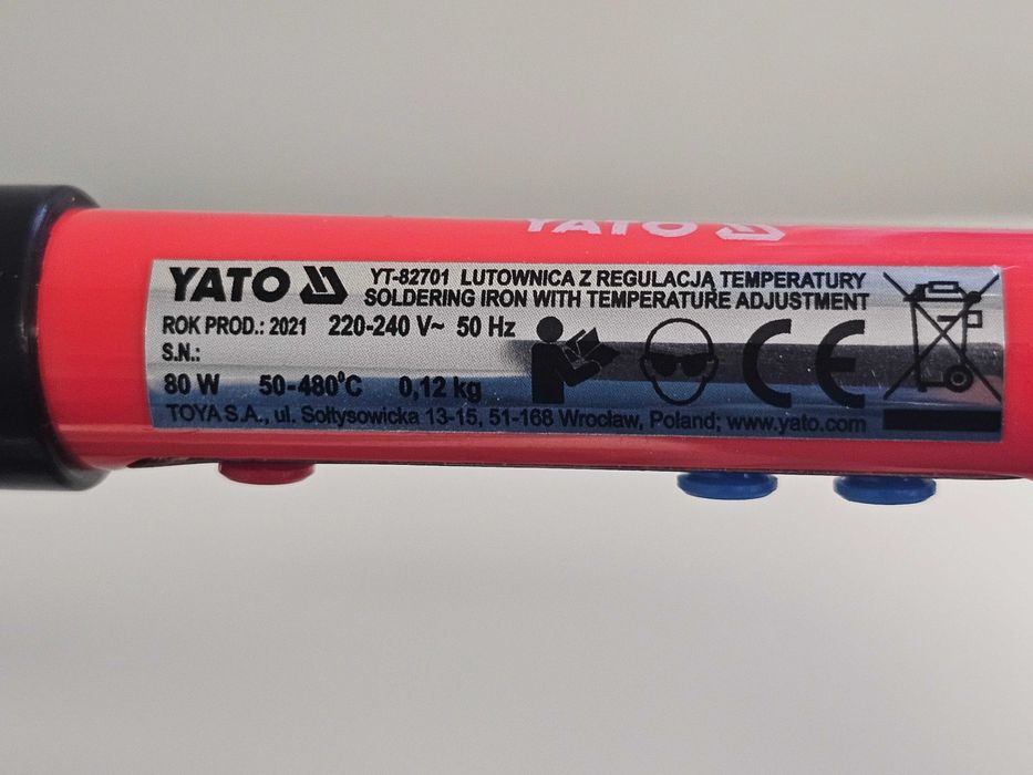 Lutownica YATO z regulacją temperatury 50-480 stopni