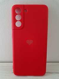 Vennus Silicone Heart Case do Samsung Galaxy S21 FE czerwony