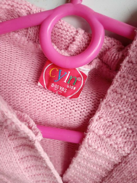 КОФТА *Barbie*/ КАРДИГАН / с капюшоном трикотажная / 8-10 лет+-