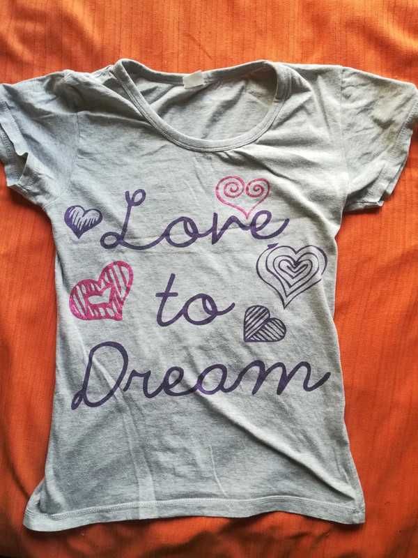Piżamowa koszulka z napisem, S, Pepco