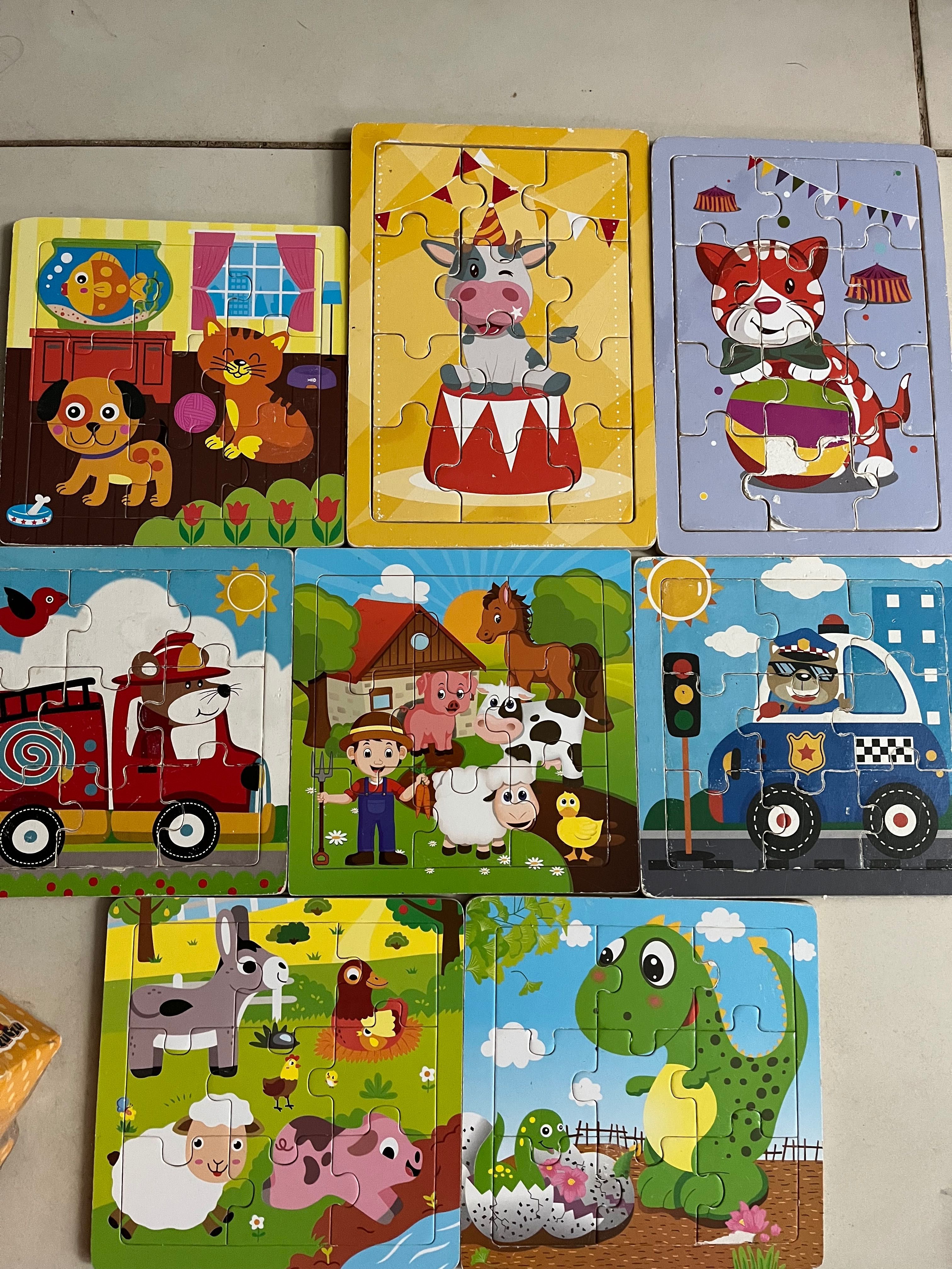 Puzzle drewniane układanki klocki