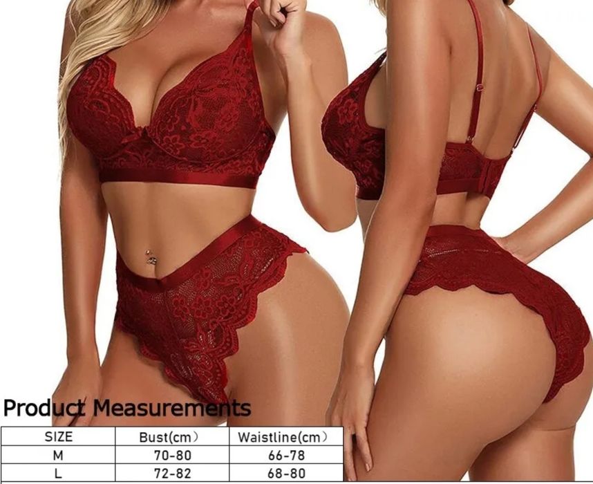 Спідня білизна червоного кольору,  нижнее белье красного цвета