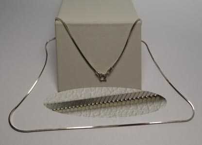 Srebrny łańcuszek linka żyłka  49,5 cm. 0,7 mm.